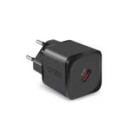 SBS TETRGAN1C30W cargador de dispositivo móvil Auriculares, Portátil, Smartphone, Reloj inteligente, Tableta Negro Corriente alterna Carga rápida Interior