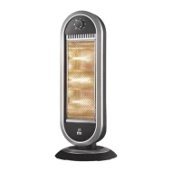 FM Calefacción H-30 Interior Negro, Gris 1200 W Calefactor eléctrico halógeno