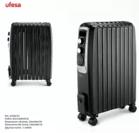 RADIADOR  ACEITE UFESA TITAN 2000, 3 NIVELES, 8 ELEMENTOS, 2000W, AIR CIRCULATION SYSTEM